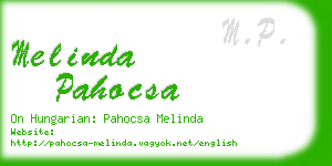 melinda pahocsa business card